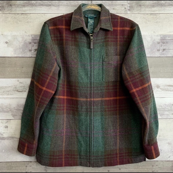 Lauren Ralph Lauren Jackets & Blazers - Ralph Lauren Plaid Lambswool Leather Jacket